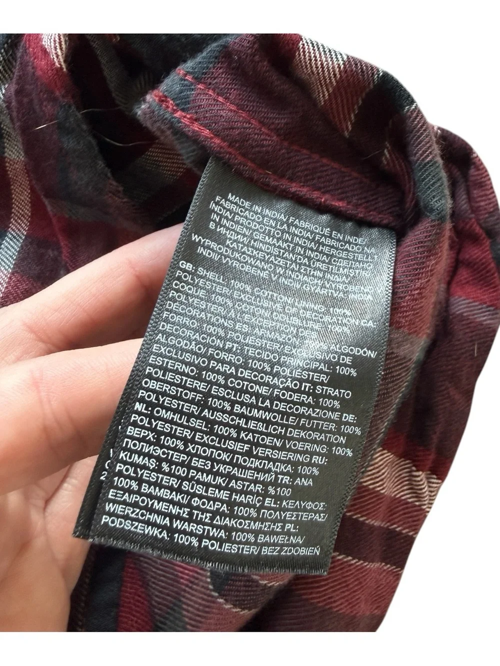 The North Face Men’s Plaid Flannel Button Front Shirt Burgundy Black M Cozy Fall